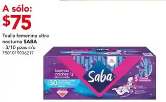 City Club Saba toalla femenina ultra nocturna oferta