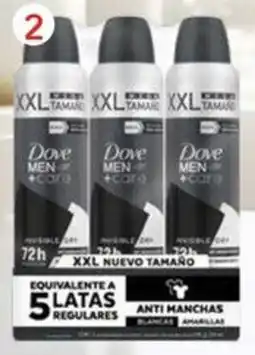 City Club Dove antitranspirante en aerosol para caballero + care invisible xxl oferta