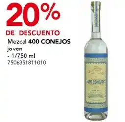 City Club 400 Conejos mezcal joven oferta