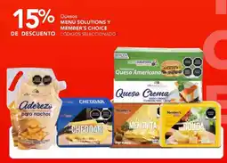 City Club Menú Solutions y Member's Choice quesos oferta