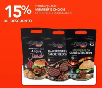 City Club Member's Choice hamburguesas oferta