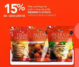 City Club Member's Choice alas, pechuga de pollo o tiras de pollo oferta