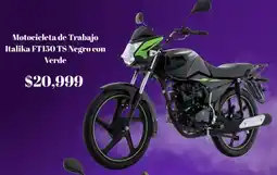 Elektra Motocicleta de trabajo italika ft150 ts negro con verde oferta
