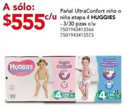 City Club Huggies pañal ultraconfort etapa 4 oferta