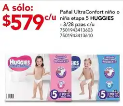 City Club Huggies pañal ultraconfort etapa 5 oferta