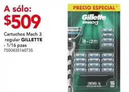 City Club Gillette cartuchos mach 3 regular oferta