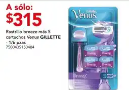 City Club Gillette rastrillo breeze más 5 cartuchos Venus oferta