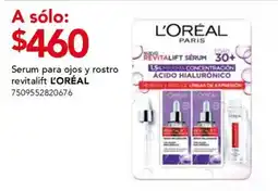 City Club Lóreal serum para ojo y rostro revitalift oferta