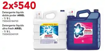 City Club Ariel detergente liquido doble poder + ultra fresh oferta