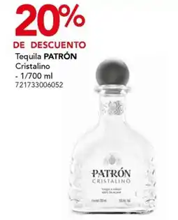 City Club Patrón cristalino tequila oferta
