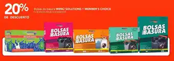City Club Bolsas de basura menú solutions y member's choice oferta