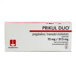 Farmacias YZA Prikul Duo 75Mg/37.5Mg 20 Comp oferta