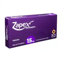 Farmacias YZA Zapex 15Mg 10 Tabs oferta