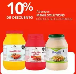 City Club Aderezos menú solutions oferta