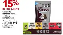 City Club Hershey's kisses chocolate oferta