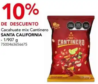 City Club Santa california cacahuate mix cantinero oferta