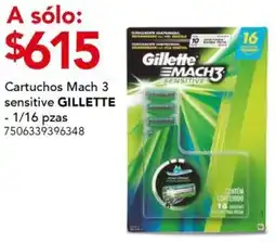 City Club Gillette cartuchos mach 3 sensitive oferta