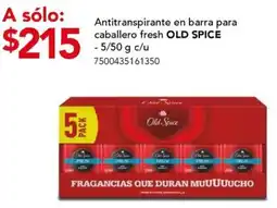 City Club Old spice antitranspirante en barra para caballero fresh oferta