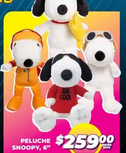 Soriana Híper Peluche snoopy 6" oferta