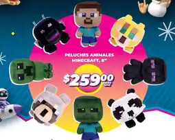 Soriana Híper Peluches animales minecraft 8" oferta