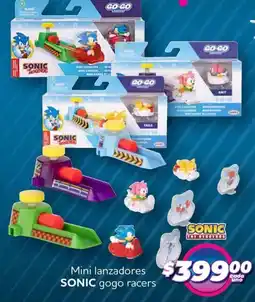 Soriana Híper Sonic mini lanzadores gogo racers oferta