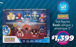 Soriana Híper Sonic set figuras enemigos y amigos 5' oferta