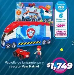 Soriana Híper Paw patrol patrulla de lanzamiento y rescate oferta