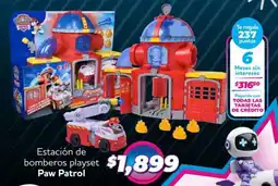 Soriana Híper Paw patrol estación de bomberos playset oferta