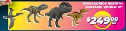 Soriana Híper Dinosaurios rebirth jurassic world 12" oferta