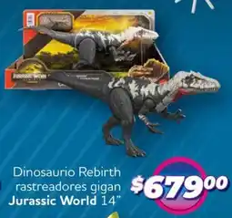 Soriana Híper Jurassic world 14" dinosaurio rebirth con sonidos oferta