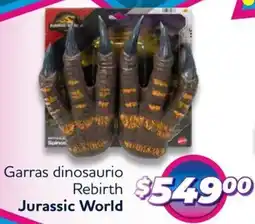 Soriana Híper Jurassic world garras dinosaurio rebirth oferta