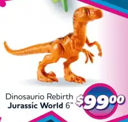 Soriana Híper Jurassic world 6" dinosaurio rebirth oferta