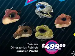 Soriana Híper Jurassic world máscara dinosaurios rebirth oferta