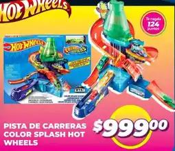 Soriana Híper Pista de carreras color splash hot wheels oferta