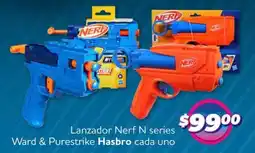 Soriana Híper Hasbro lanzador nerf n series ward & purestrike cada uno oferta