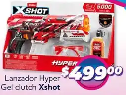 Soriana Híper Xshot lanzador hyper gel clutch oferta