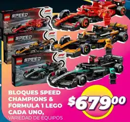 Soriana Híper Bloques speed champions & formula 1 lego cada uno oferta