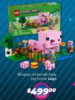 Soriana Híper Lego bloques minecraft baby pig house oferta