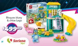 Soriana Híper Bloques bluey & chloe lego oferta