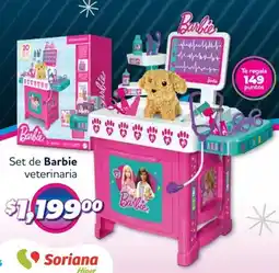 Soriana Híper Barbie set de veterinaria oferta