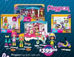 Soriana Híper Pinypon top girls cada uno oferta