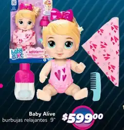 Soriana Híper Baby alive burbujas relajantes 9" oferta