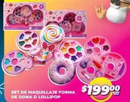 Soriana Híper Set de maquillaje forma de dona o lollipop oferta