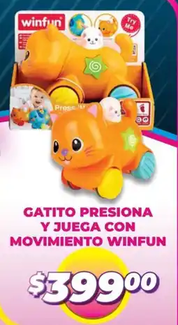 Soriana Híper Winfun gatito presiona y juega con movimiento oferta