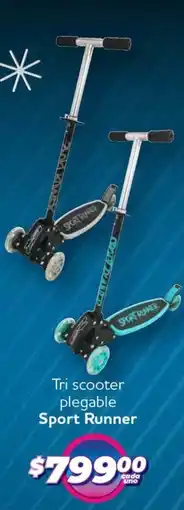 Soriana Híper Sport runner tri scooter plegable oferta