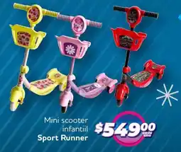Soriana Híper Sport runner mini scooter infantil oferta