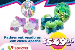 Soriana Híper Apache patines entrenadores con casco oferta