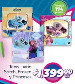 Soriana Híper Tenis patín stitch, frozen y princesas oferta