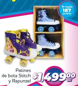 Soriana Híper Stitch y rapunzel patines de bota oferta