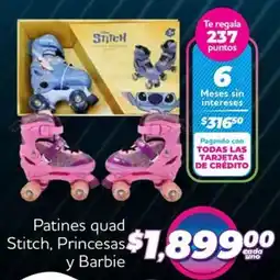Soriana Híper Princesas y barbie patines quad stitch oferta